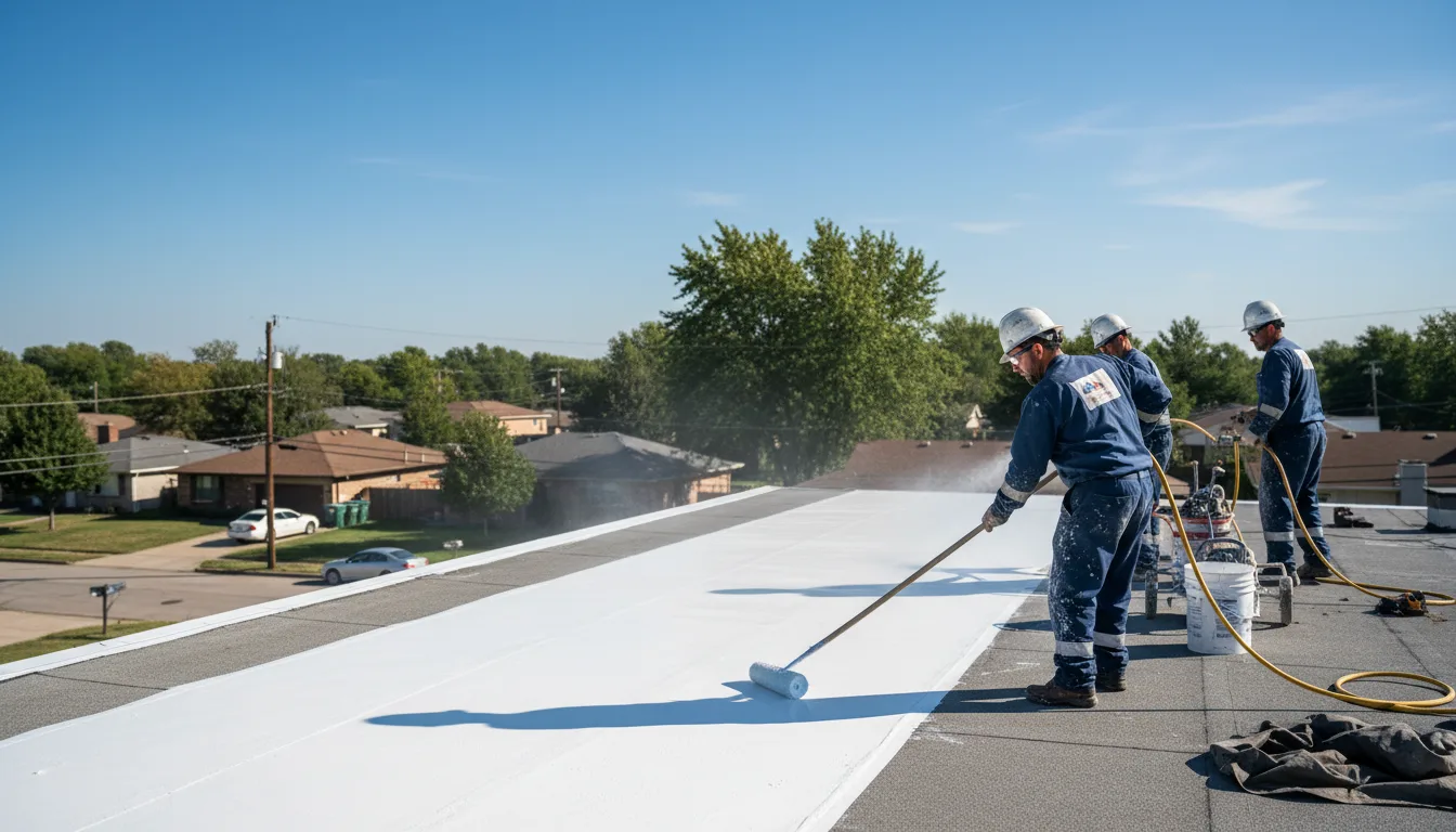 Commercial roof coating in Piasa, IL near me
